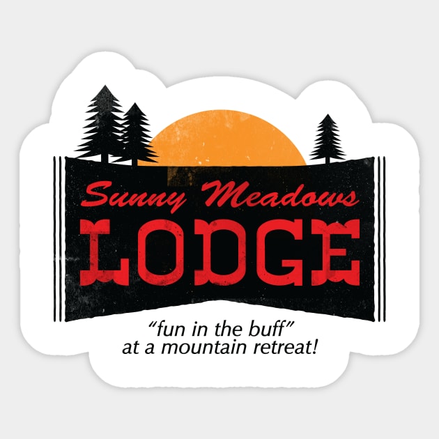 Sunny Meadows Lodge Sticker by kevko76